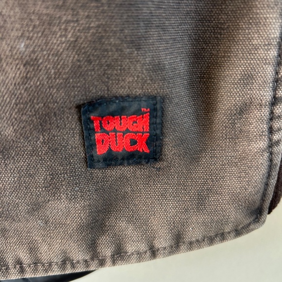 Men's Tough Duck Insulated Full Zipper Vest w/Windsor Logo Light Brown - Picture 4 of 4